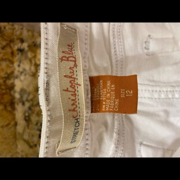 Christopher Blue Cropped White Jean - Picture 4 of 4